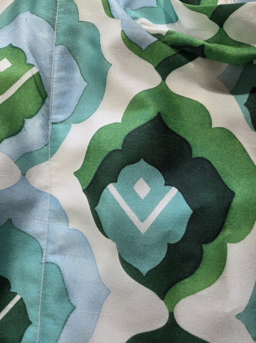 Frances Valentine Green Geo-Print Maxi Dress - Size 12 - Picture 12 of 16